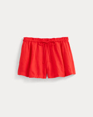 Flowy Short in Linen | Fiery Red