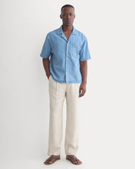 Lightweight Denim Resort Shirt | Light Indigo