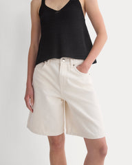 Loose Jean Short | Ecru