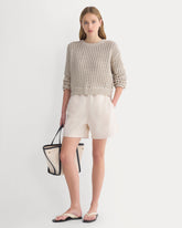 Denim Easy Short | Ecru