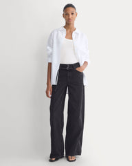 Lightweight Loose Wide-Leg Jean | Black | Regular