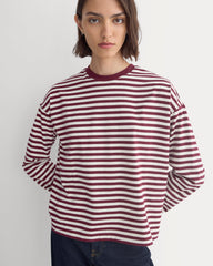 Forever Jersey Boxy Long-Sleeve Crew | Red