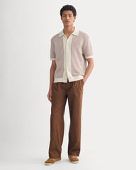 Button-Down Resort Polo | Birch/Brown