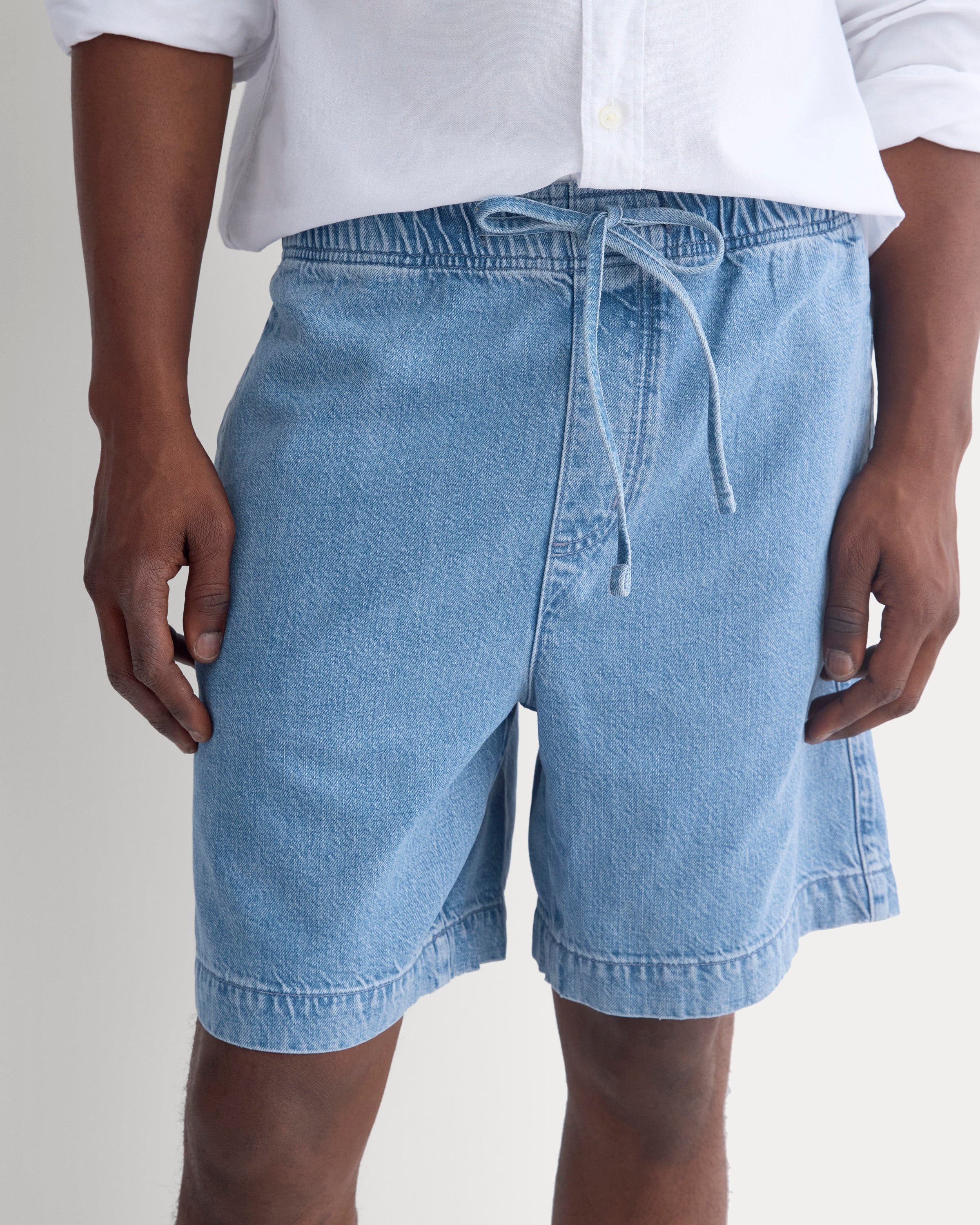 Lightweight Denim Easy Short | Light Indigo