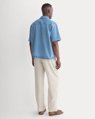 Lightweight Denim Resort Shirt | Light Indigo