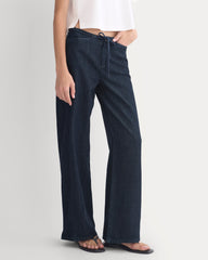 Low-Slung Tie-Front Jean | Dark Indigo