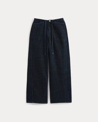 Low-Slung Tie-Front Jean | Dark Indigo
