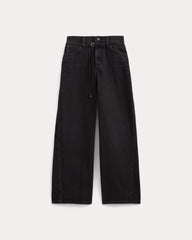 Lightweight Loose Wide-Leg Jean | Black | Regular