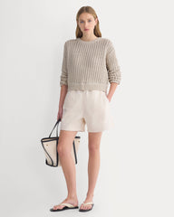 Denim Easy Short | Ecru