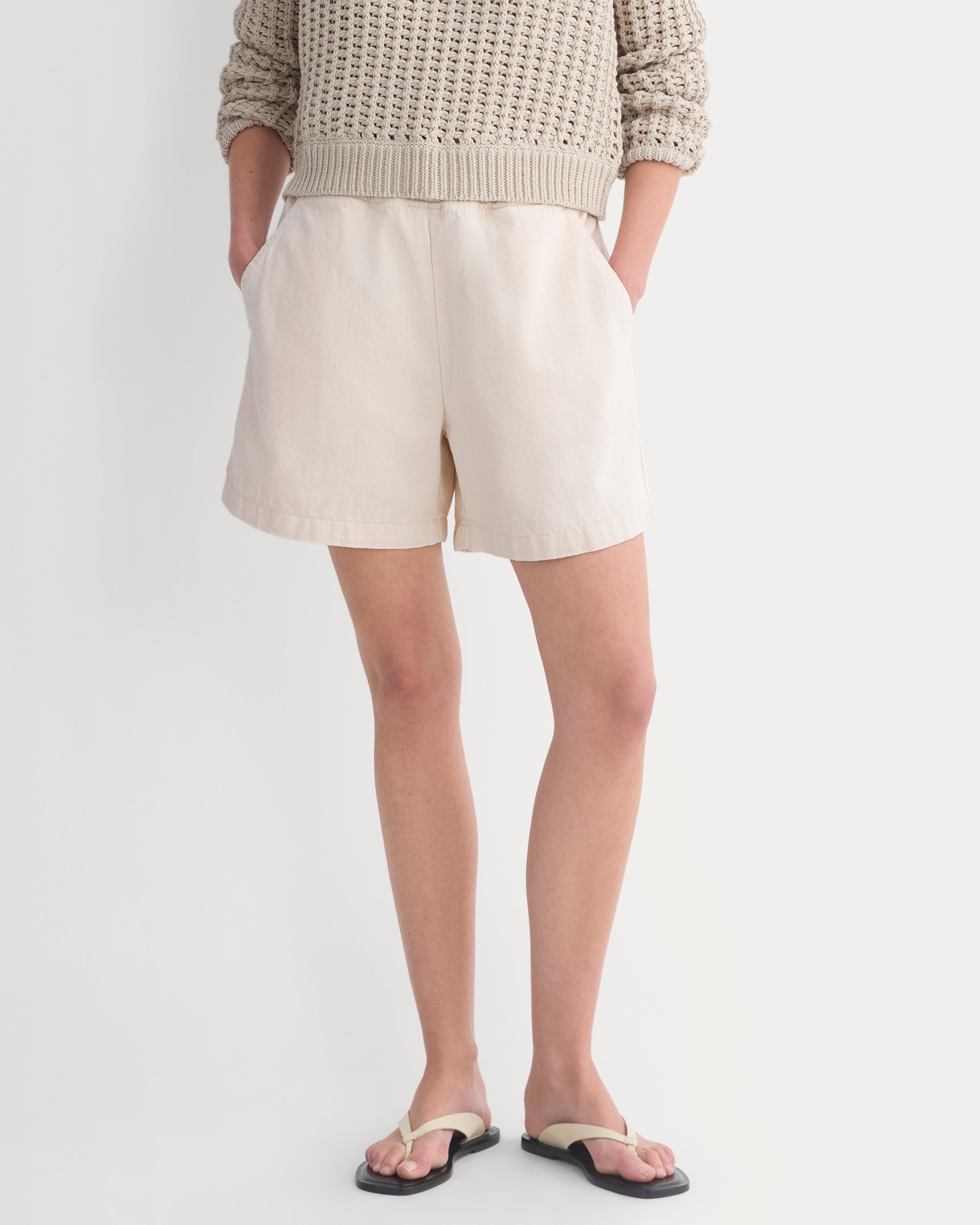Denim Easy Short | Ecru