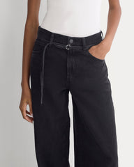 Lightweight Loose Wide-Leg Jean | Black | Regular
