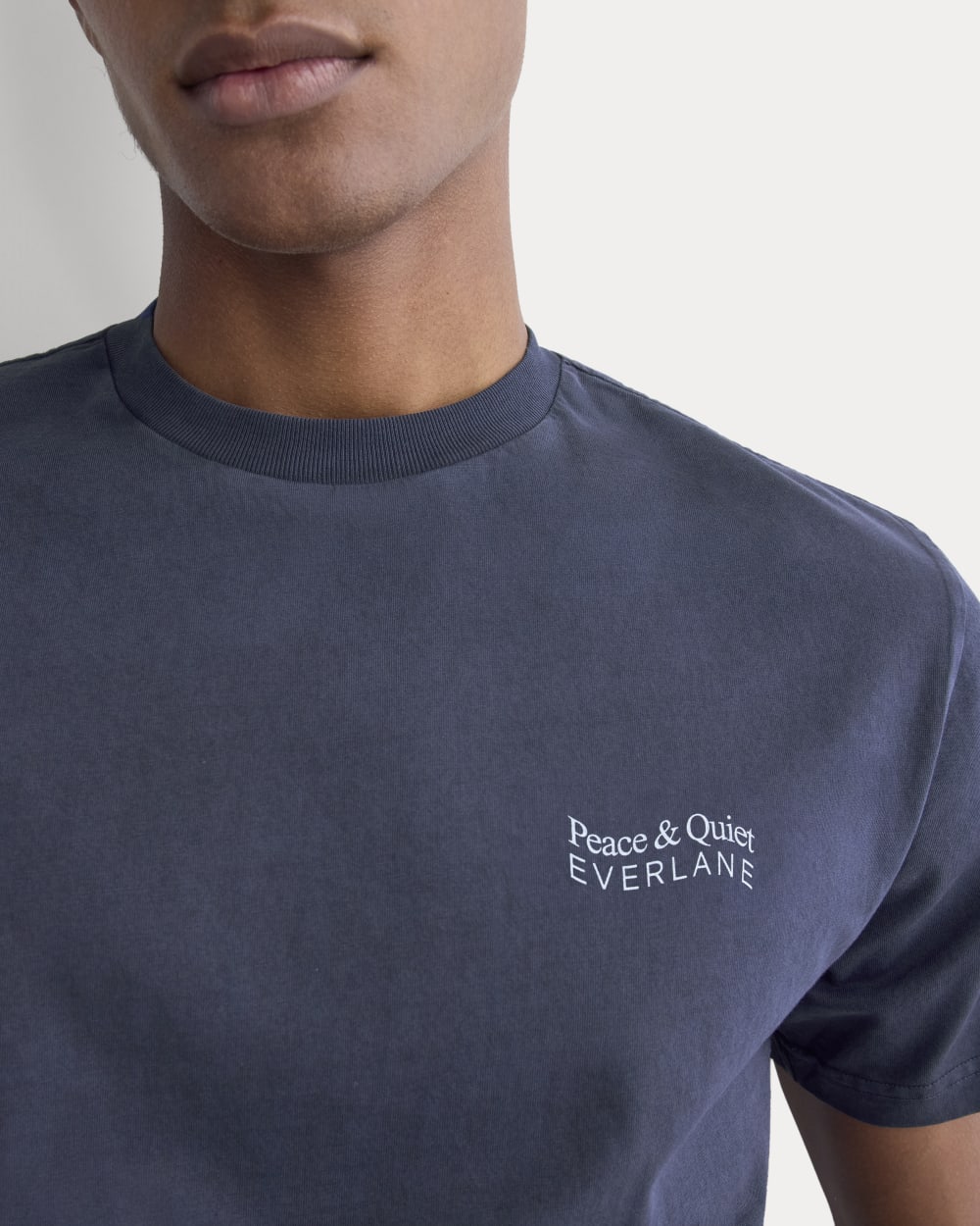 Everlane x Peace & Quiet Graphic Logo Tee | Navy