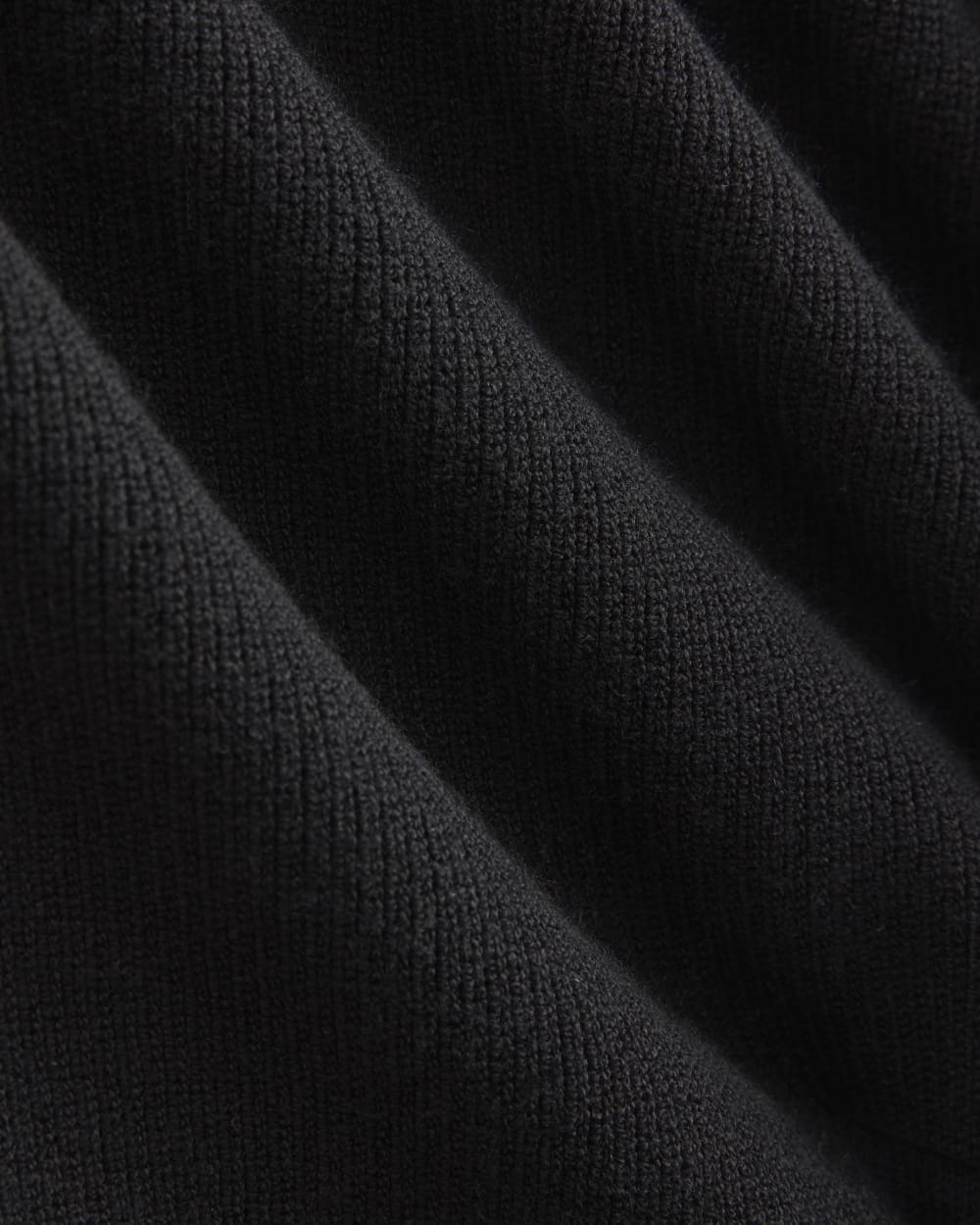 Knit Quarter-Zip Polo Dress | Black