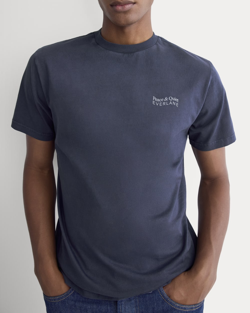Everlane x Peace & Quiet Graphic Logo Tee | Navy