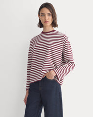 Forever Jersey Boxy Long-Sleeve Crew | Red