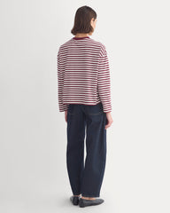 Forever Jersey Boxy Long-Sleeve Crew | Red