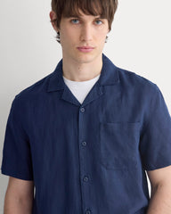Linen Resort Shirt | Navy