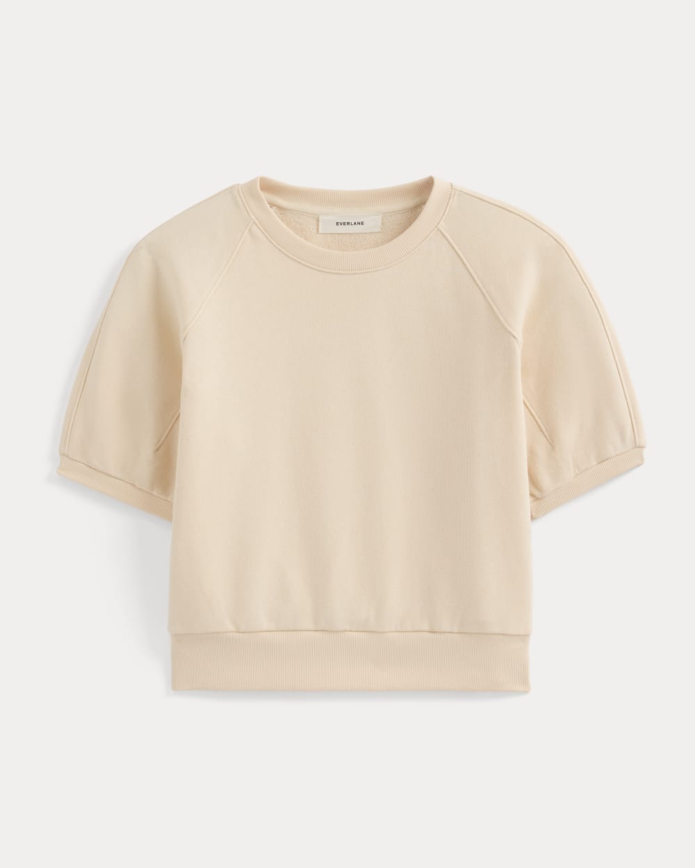 Lightweight Terry Blouson Short-Sleeve Crew | Parchment