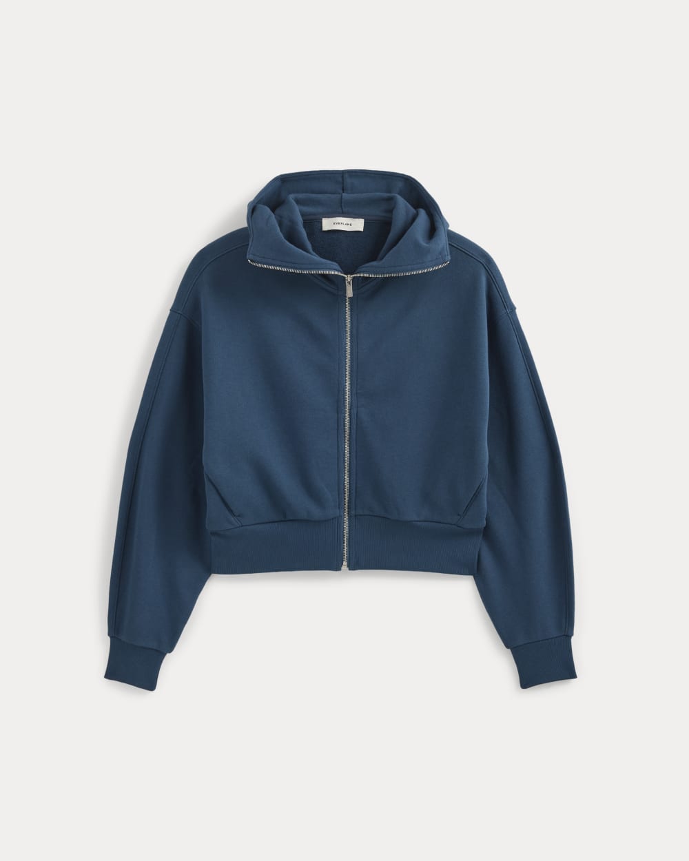 Lightweight Terry Cropped Full-Zip | Blue Wing Teal